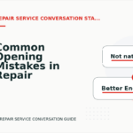 Common Opening Mistakes in Repair Service Conversations