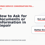 How to Ask for Documents or Information in Repair Service Conversation English