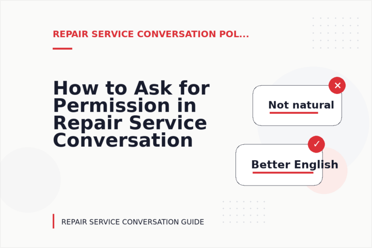 How to Ask for Permission in Repair Service Conversation English How to Ask for Permission in Repair Service Conversation English