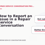 How to Report an Issue in a Repair Service Conversation