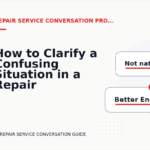 How to Clarify a Confusing Situation in a Repair Service Conversation