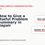 How to Give a Useful Problem Summary in Repair Service Conversation English