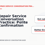 Repair Service Conversation Practice: Polite Confirmation Examples