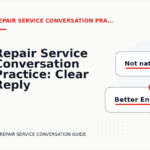 Repair Service Conversation Practice: Clear Reply Patterns